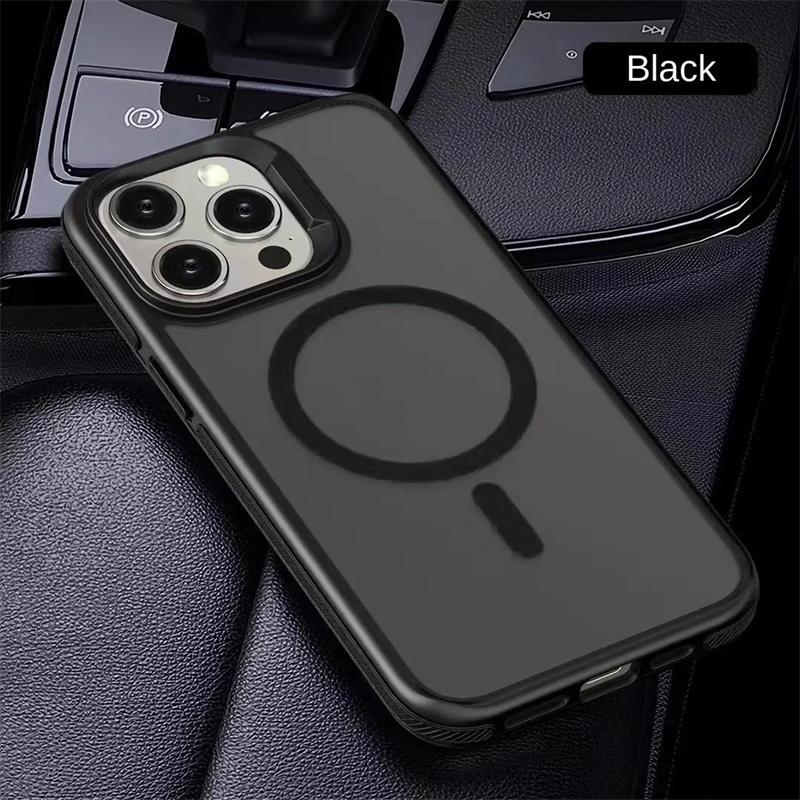 Luxury Matte Translucent Armor Case For iPhone 16 15 14 13 12 11 Pro Max Plus Magsafe Magnetic Wireless Charging Shockproof Cover