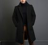 Men's Autumn Mid-length Solid Color Woolen Coat