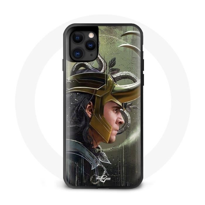 Coque maniacase pour Iphone 13 Pro Max Loki Thor Ragnarok avec Casque Fanart Saison 1