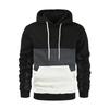 Autumn Winter Men's Fashionable Hoodie with Patchwork Color Hoodie