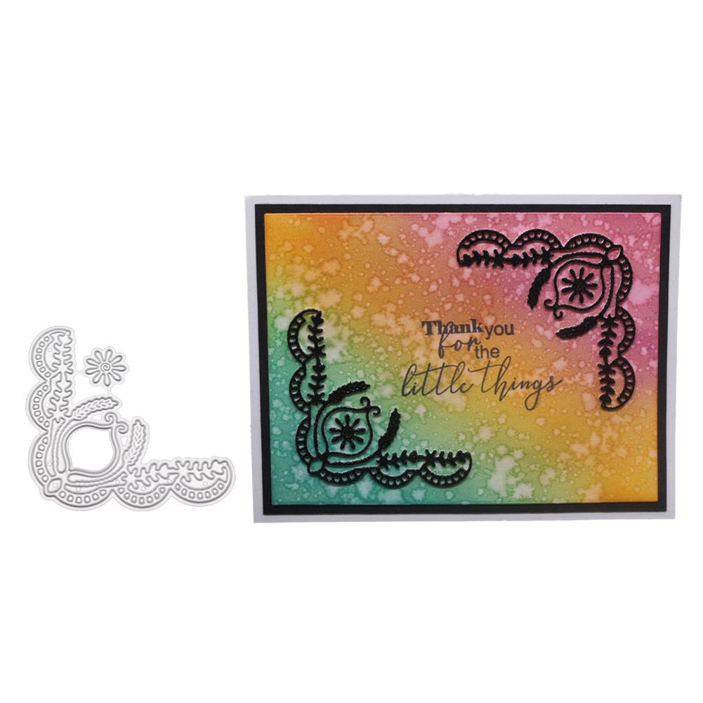 L-type Vine Flower Bud Metal Silvery Stencil Embossing Cutting Dies For Diy Scrapbooking Paper Album Cards Making