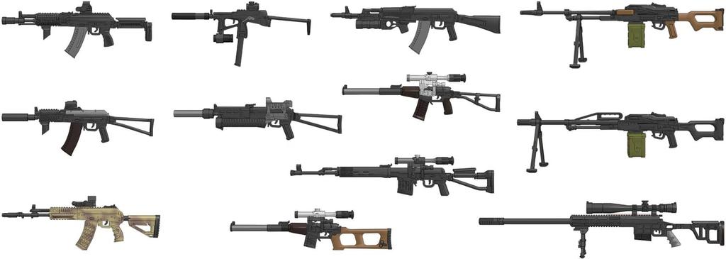 Magic Factory Современный русский набор личного оружия Пластиковая модель MGF2011 1/35