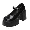 Platform Pumps for Women British Style Super High Heels Buckle Strap Mary Jane Shoes Fashion Thick Heeled Lolita Ladies Shoes
