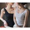 Summer Thin Knitted Square Collar Vest Small Halter Women Can Take Loose Outside To Wear Sleeveless White Tops Fashion Trend