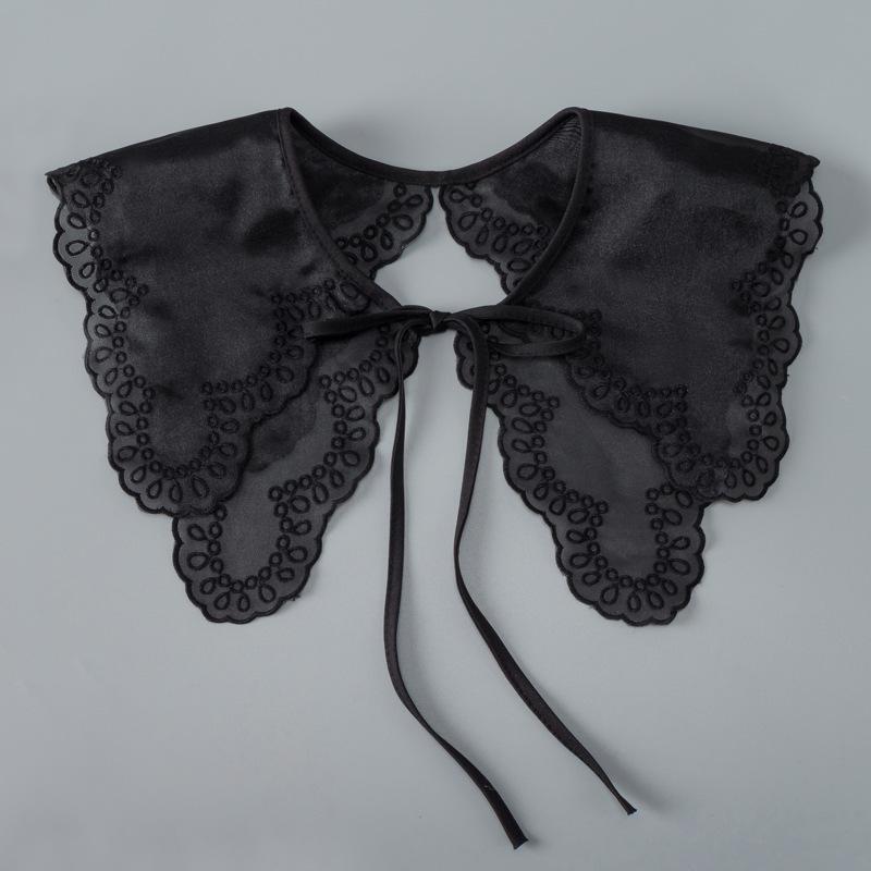 Белая шаль с кружевной отделкой и воротником Питер Пэн - Женский милый модный аксессуар