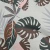 Cotton Poplin Brown Fabric Tropical Leaf Sewing Material Print Fabric By The Yard 42 Inch