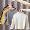 Baby Girls High Neck Baby Sweaters Autumn Winter Kids Boys Girls Long Sleeve Pure Color Knit Sweater Baby Pullover Sweaters