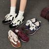 Retro Contrasting Color Splicing Sports Moral Training Shoes Women's 2025 Autumn New Lightweight Height Increase Small Fashion Casual Shoes