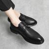 Brand Men's Brogues Dress Shoes Fashion Genuine Leather Men Business Flat Shoes Black Breathable Men Formal Office Working Shoes