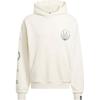Adidas Originals La To The World Graphic Hoodie Comfortable Sports Hooded Sweatshirt Unisex Hoodies Off-White Forest-Green JJ4038
