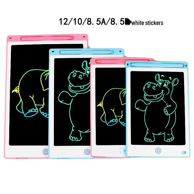 8.5, 10, 12-Inch LCD White Drawing Board for Kids - Educational Handwriting Blackboard Toy