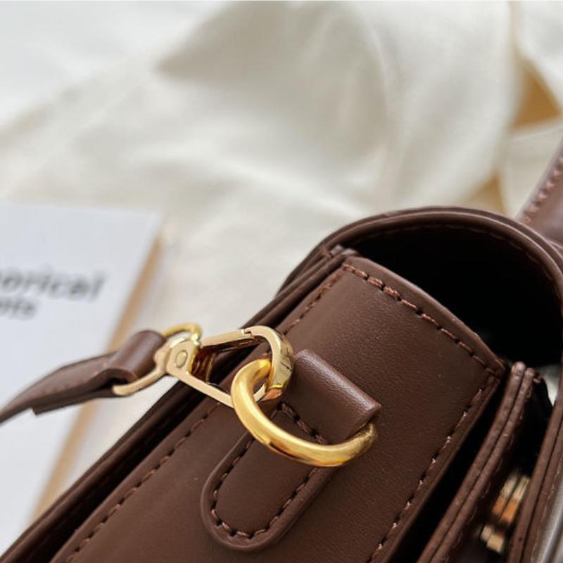 Ins-style High-end Westernized Women's Shoulder Bag Trendy Fashion Retro Portable Small Square Bag with Texture Versatile Small Cross-body Bags