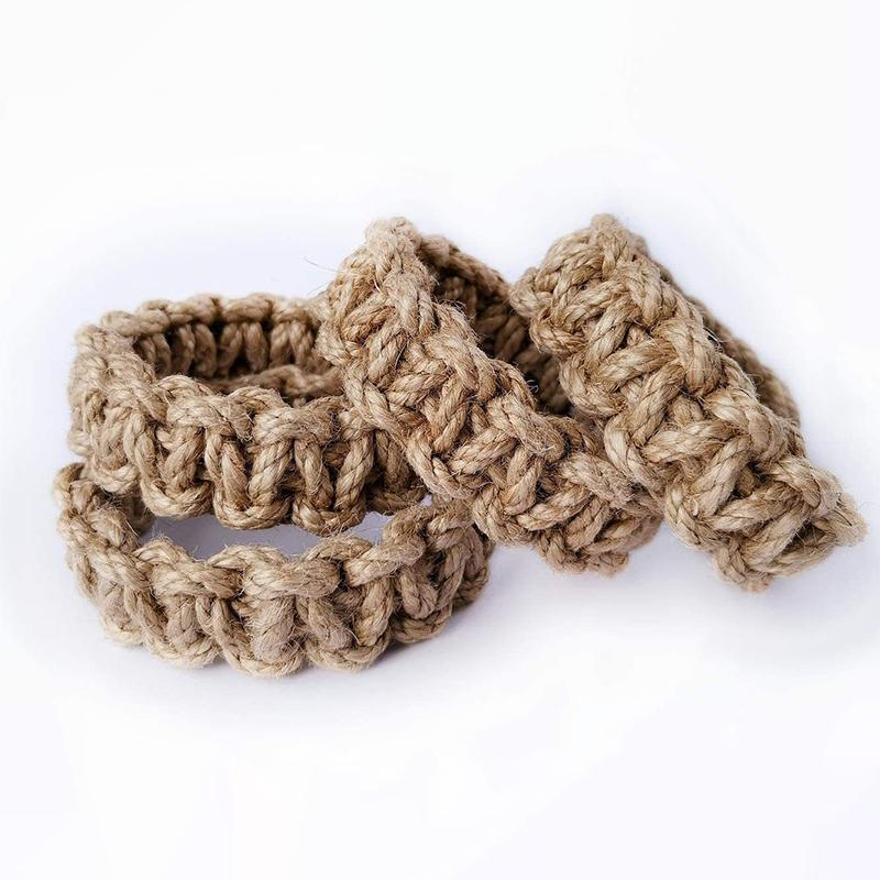 Vintage Hemp Rope Curtain Buckle Clip Tie Back Curtain Strap Hand Woven Twist Knotted Curtain Holder Tieback Home Decoration