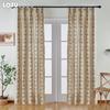 1PC LOZUJOJU Ins Style Vintage Eiffel Tower Printed Durable Tassel Edge Semi Blackout Curtains for Windows Balcony Bedroom Living Room Home Decor
