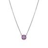 Collier Luxenter En Argent 925 Et Zircon Rose Finition En Rhodié - Siankho