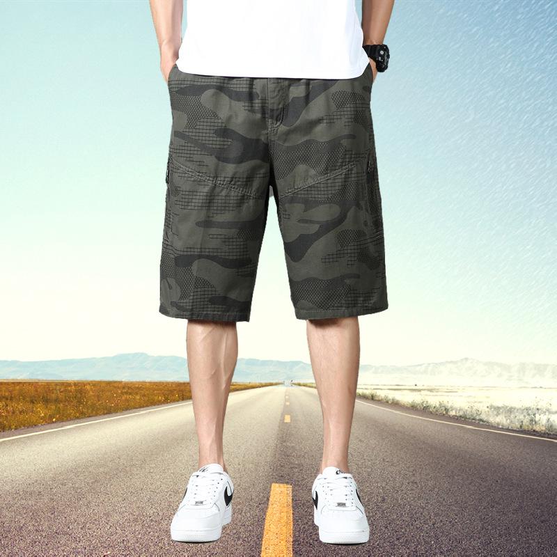 Men's Plus Size Casual Camouflage 7-Point Jodhpurs Shorts