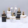 Resin Lotion Dispenser Bottles Imitation Marble Shower Gel Bottles  High End Hotels