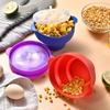 Silicone DIY Popcorn Bucket Microwave Chips Fruit Dish Reusable Popcorn Bowl Kitchen Gadgets