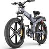 ENGWE X26 Electric Bicycle 1000W Motor 48V29.2Ah Dual Battery Mountain Snow Foldable E-bike 26*4.0 Inch Fat Tire Electric Bike