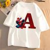 SpiderMans Women T Shirt Letter ABC Cotton Clothes Tops Women Summer Breathable Cute Short Sleeve Ladies' Fashion Top