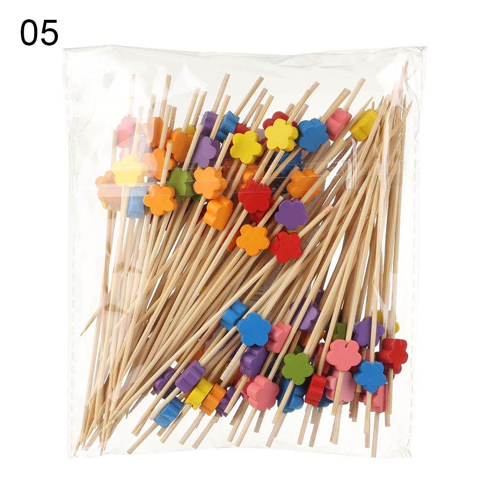 Salad Sandwich Toothpicks Food Fruit Cocktail Decor Bamboo Picks Handmade Toothpicks Fruit Sticks