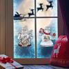 Originality Snowman Santa Claus Wall Clings Stickers Music Box Christmas Stickers Household Window Glass Decor Waterproof Decals