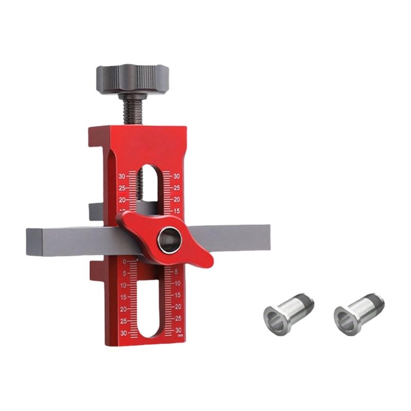Cabinet Door Installation Positioning Tool Adjustable Length Positioner Mounting Jig Drill Locator for Most Cabinet Door