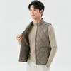 Men's Spring and Autumn Student Stand-up Collar Vest Fashion Pocket Men's Rhombus Short Zipper Outer Vest