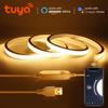 Tuya WIFI Smart 5V Dimmable COB LED Strip Light Waterproof USB LED Neon Light Silicon Tube