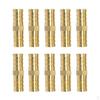 Straight Brass Fitting ,Coupler Compressor Joiner Connectors , 0Pcs 6mm-6mm