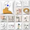 Abstract Face Series Pillow Gift Home Office Decoration Pillow Bedroom Sofa Car Cushion Cover
