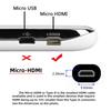 Xiwai 8K Micro HDMI HDTV To 4K Hyper Flexible Slim Cord for Cameras and HDTVs 2.1 Ultra-Thin Cable, 0.5m Type-A Type-D,