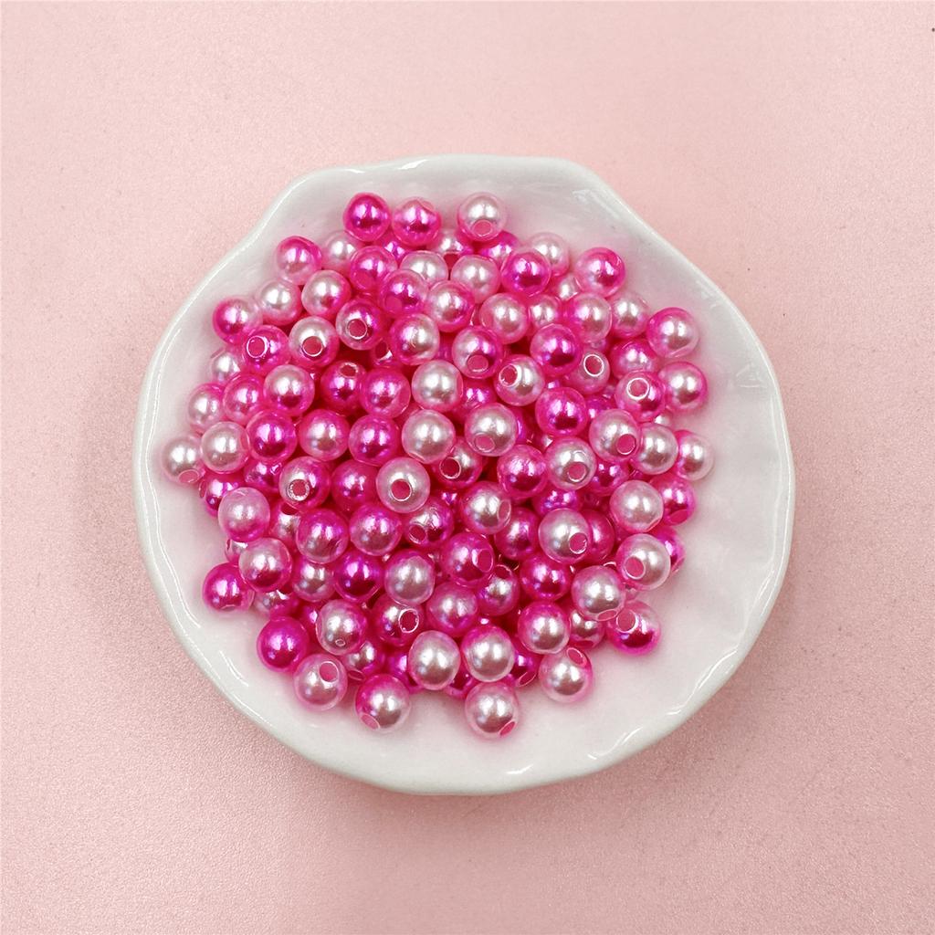 Handmade Illusion Colored Jewelry Accessories 100Pcs Beads Round Beads 6mm Straight Hole DIY Acrylic Women
