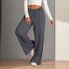 Women Sweatpants Elastic Mid-rise Adjustable Drawstring Straight Wide Leg Jogger Athletic Pants with