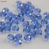 Light Blue Colors 4/8mm Rondelle  Austria Faceted Crystal Glass Beads Loose Spacer Round Beads for Jewelry Making