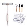 Soil Sampler Probe Stainless Steel Tubular TStyle Handle With 4 Bags Soil Test Kit Plant Soil Sampler Probe Rod