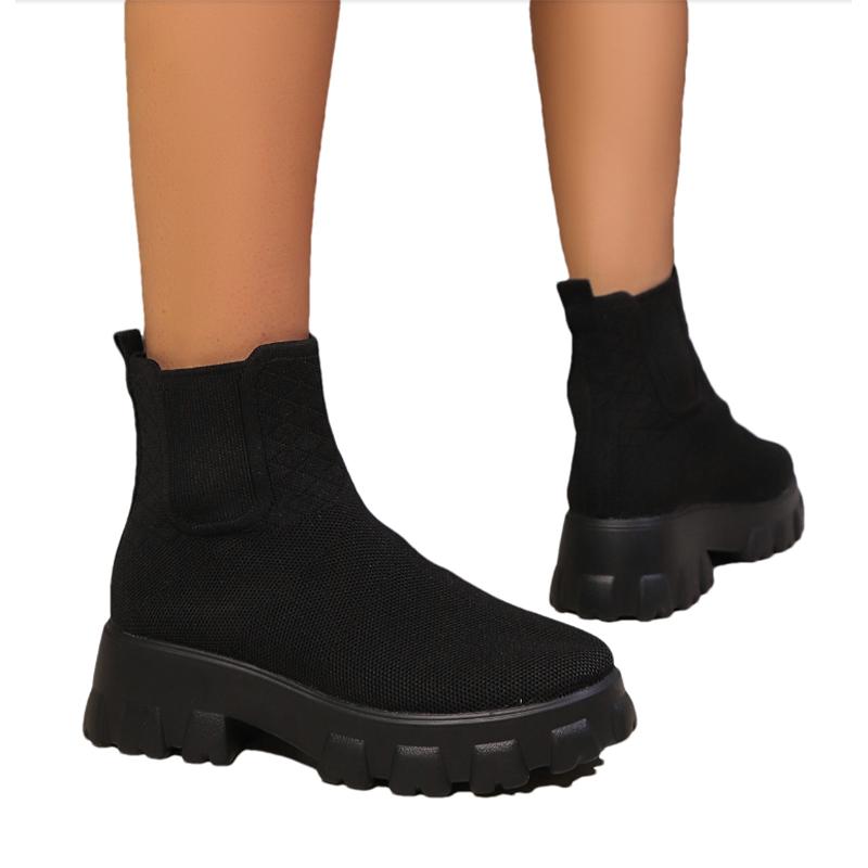 Platform Women Ankle Boots Autumn Designer Fashion New Walking Shoes Women 2024 Trend Snow Boots Cozy Dress Mujer Zapatos Botas