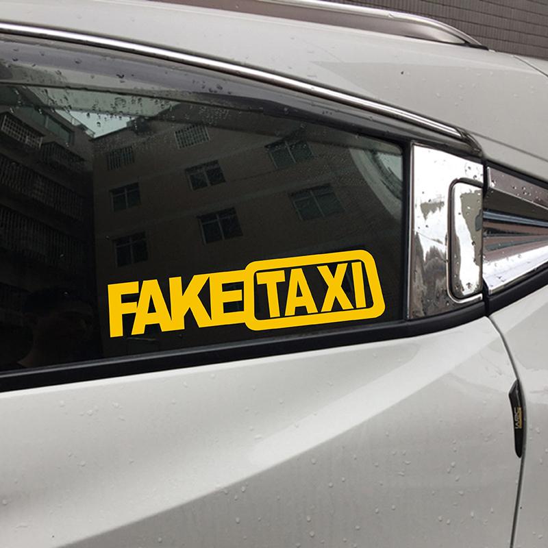 Universal Fake Taxi Car Auto Sticker Decal Emblem Self Adhesive Vinyl For Car