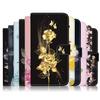 Wallet Case with Card Holder Floral PU Leather Case Kickstand Wrist Strap Shockproof Cover for Google Pixel 8 7 7A 6A 5A 5XL Pixel7 Pixel6
