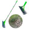 Steel Tine Thatch Rake Soil Rake Cultivator Multi-Purpose Gardening Tool Carbon Steel Head Rake with Removable Handle for Lawn