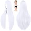 CaseEden Cosplay Wig, Premium, Smooth, Straight, Long, 80cm, Pure White, WIG6166