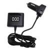 78W USB C Car Charger 5 Port PD30W Fast Charging Car Phone Charger with Dual Digital Voltage Display 4.9 Ft Extention