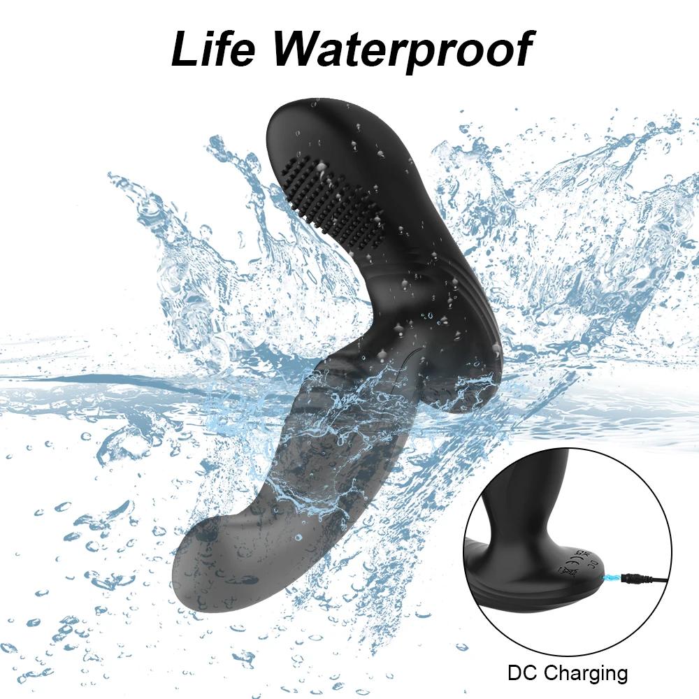 APP Control Male Wiggle Prostate Massager Anal Vibrator for Men Gay Swing Butt Plug Perineum Stimulator Sex Toy for Men