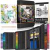 148 Color Pencils And Sketch Pencils Art Set For Drawing And Coloring Book Sketchbook Black Case
