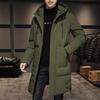 Men's Hooded Down Jacket  Mid-length  Winter  Thick  Warm  Cotton Jacket  Men's Casual Top  Solid Color  Coats  Can Be Worn In Northern