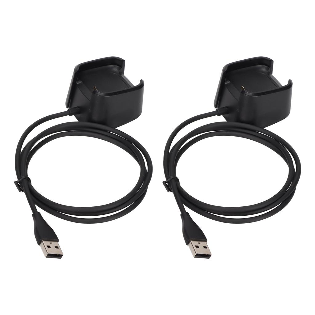 2Pcs Charger USB Charging Cable Dock Stand for Fitbit Versa 2 Health and Fitness Smartwatch