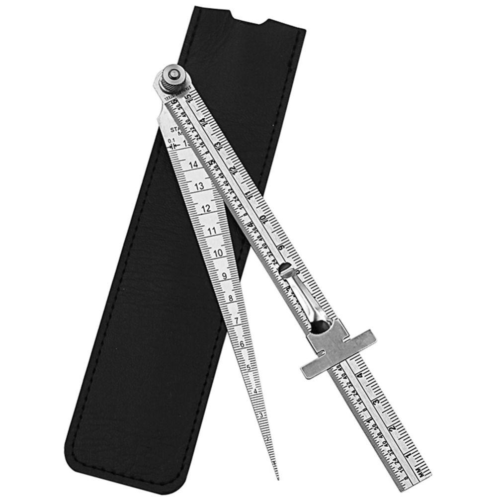 Feeler Gauge Stainless Steel Gap Gauge Depth Ruler Taper Welding Gauge Tapered Ruler Measuring Tool