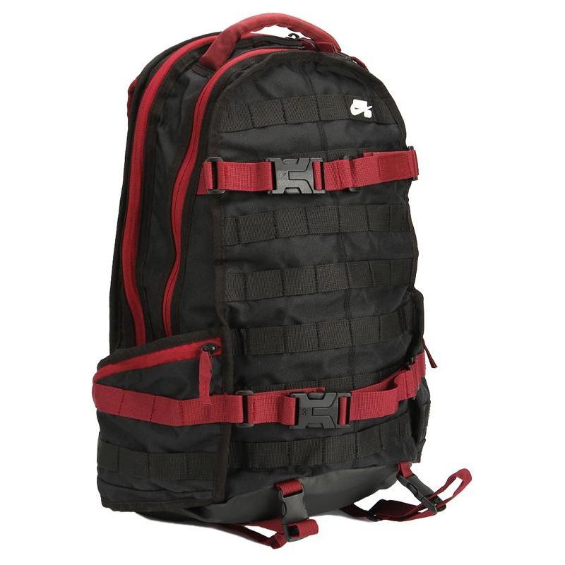 Nike Polyester Backpack Regular Unisex Black Red Casual BA3280-061