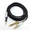 Nylon Headsets Cable ATH M50x Cable for M40X/M50X/M60X/M70X Headphones Convenient Cable 6.35mm Adapters Long Terms Use