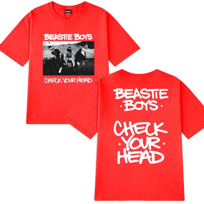 Hip Hop Groups Beastie Boys Check Your Head Album Print T Shirt Unisex Vintage Summer Short Sleeve T-shirts Men Women Cotton Top